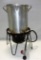 STAINLESS TURKEY DEEP FRYER WITH LID & GAS BURNER