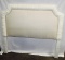 WHITE CLOTH COVERED FULL SIZE HEADBOARD