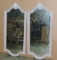 PAIR OF WOOD WALL MIRRORS