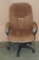 BROWN SUEDE LEATHER OFFICE CHAIR