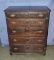 ANTIQUE EASTLAKE STYLE WOODEN CHEST OF DRAWERS