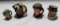 4 Small Royal Daulton Toby Jugs