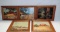 LOT OF 5 OAK FRAMED PRINTS AND 3 OAK FRAMED SAN FRANCISCO PRINTS