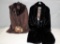 2 FAUX FUR DENNIS BASSO LADIES JACKETS & FEATHER HAT