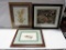 LOT OF 3 COLOR PRINTS IN FRAMES