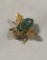 HERBERT ROSENTHAL DIAMOND EMERALD 18K GOLD BEE PIN