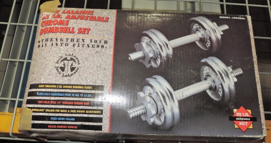 32 LB. ADJUSTABLE CHROME DUMBBELL SET