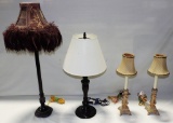 4 ASSORTED TABLE LAMPS