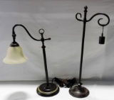 2 METAL TABLE LAMPS