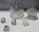 LEAD CRYSTAL PRESSED GLASS LOT