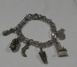 STERLING BRACELET WITH SILVER CHARMS