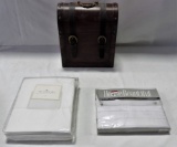 TWIN SHEET SET, WOODEN DESK BOX