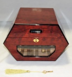 DON SALVATORE GLASS FRONT CIGAR HUMIDOR