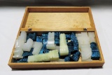 MARBLE CHESS SET IN WOODEN BOX
