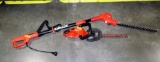 BLACK AND DECKER HEDGE TRIMMER & SUNJOE ELECTRIC EXTENSION HEDGE TRIMMER