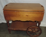 MAPLE 1 DRAWER TEA CART ON ROLLERS