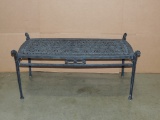 ORNATE METAL PATIO COFFEE TABLE