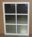 WHITE PAINTED 6 PANE WALL MIRROR