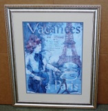 REPRODUCTION FRENCH TRAVEL POSTER IN FRAME