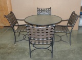 5 PIECE ROUND PATIO TABLE SET