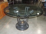 ROUND DESIGNER GLASS TOP CENTER TABLE