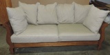 BERNHARDT  RATTAN AND WOOD EMPIRE STYLE SOFA