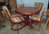 WHITAKER FURNITURE COMPANY PUB STYLE DROP LEAF TABLE & 4 CHAIRS