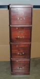 MAHAGONY 4 DRAWER FILE CABINET