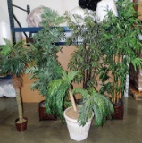 LOT OF 5 ARTIFICIAL TREES IN POTS