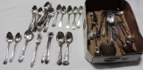 38 Pcs Antique Silver Plate Serving Flatware