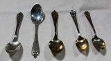 LOT OF 5 STERLING SPOONS