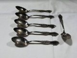 SIX 1893 CHICAGO WORLDS FAIR COLLECTOR SPOONS