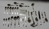 25 PIECES OLD SILVER PLATE FLATWARE