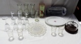 2 TRAY LOTS ASSORTED KITCHEN GLASSWARE