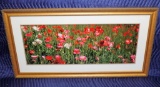 COLOR PHOTOGRAPH OF POPPIES IN GOLD FRAME