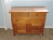 Antique oak chest with four drawers and two doors