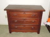 Antique Victorian three-drawer chest with Acorn pulls