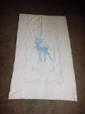 Handmade chenille deer baby's bedspread