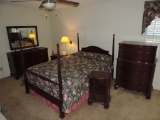 1940's Mahogany Four-poster bedroom suite