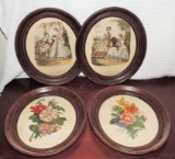 Group of four vintage Victorian prints