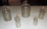 Lot of five White House vinegar jars