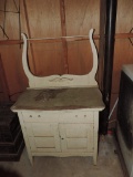 Antique oak wash stand