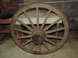 Antique wagon wheel