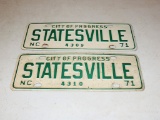 2 1971 Statesville Tag Toppers