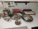 Large Lot of Silver-plate