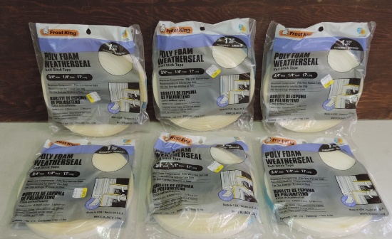 Lot of (6) Poly Foam Weather Seal