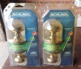 (2) SchLage Hall and Closet Door Handles