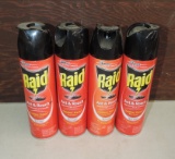 Lot of (4) Cans of Raid Roach and ant Killer