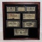 Beautifully Framed Lot of Authentic Confederate Currency