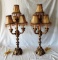 Pair of Newer Decorative 5 Arm Table Lamps